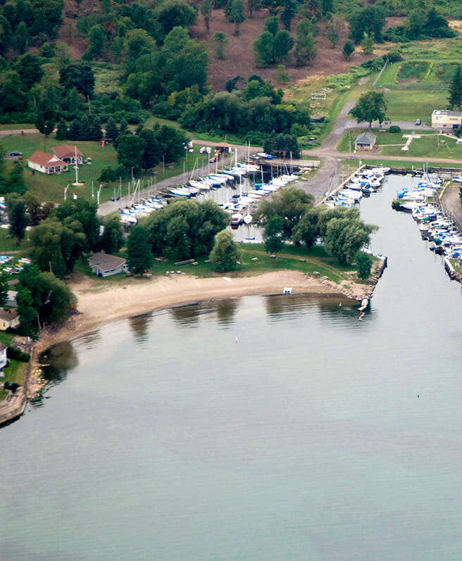 Marina from high up angle